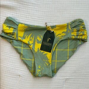 NWT Juan de Dios Green and Yellow Bikini Bottom
